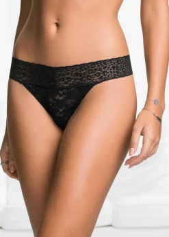 Damen bonprix Wäsche·Dessous|Wäsche·Höschen|String aus Spitze (2er Pack)