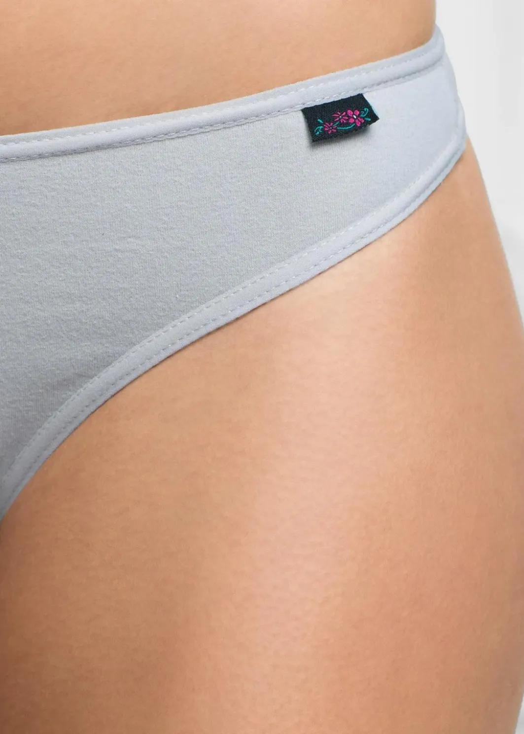 Damen bonprix Höschen|Baumwollunterwäsche|String mit Bio-Baumwolle (6er Pack)