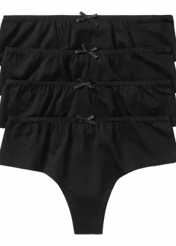 Online String Panty mit komfortabler Baumwolle (4er Pack) Damen Wäsche·Baumwollunterwäsche|Wäsche·Höschen