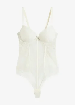Hot Stringbody mit dehnbarer Spitze Damen Große Cups D-H|Dessous