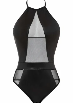 Damen bonprix Wäsche·Erotikwäsche|Erotikwäsche|Stringbody ouvert mit Wetlook