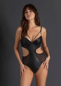 Hot Stringbody ouvert mit Wetlook Damen Große Cups D-H|Erotikwäsche