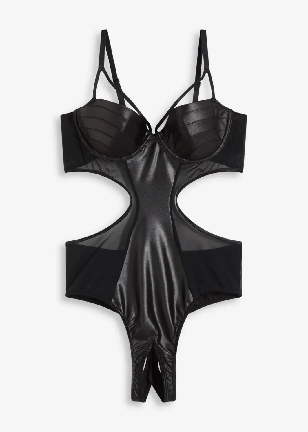 Hot Stringbody ouvert mit Wetlook Damen Große Cups D-H|Erotikwäsche