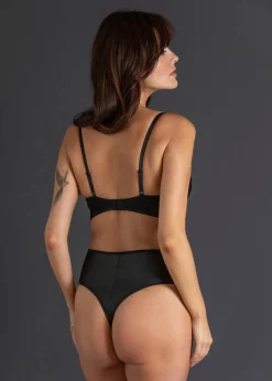 Damen bonprix Große Cups D-H|Erotikwäsche|Stringbody ouvert mit Wetlook
