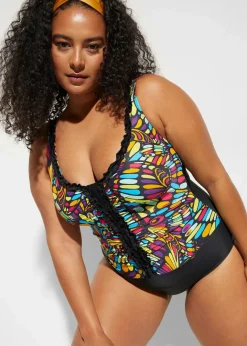 Outlet Strong Shape-Badeanzug mit Rüschen Damen Shapewear|Badeanzüge