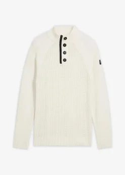Clearance Strukturierter-Stehkragenpullover mit recycelter Baumwolle Herren Große Größen|Pullover & Strickjacken