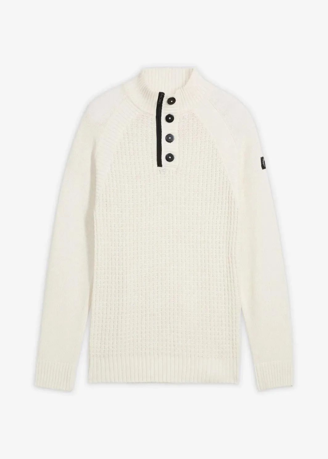 Clearance Strukturierter-Stehkragenpullover mit recycelter Baumwolle Herren Große Größen|Pullover & Strickjacken