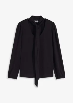 Best Struktur-Shirt mit abnehmbarer Schluppe Damen Shirts & Tops