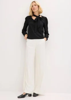 Best Struktur-Shirt mit abnehmbarer Schluppe Damen Shirts & Tops