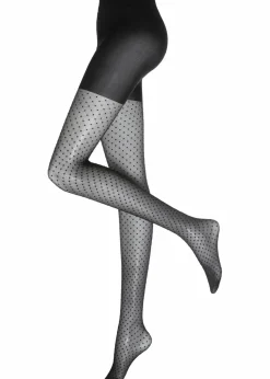 Damen bonprix Wäsche·Socken & Strumpfhosen|Socken & Strumpfhosen|Strumpfhose 30den mit gepunktetem Netzmuster