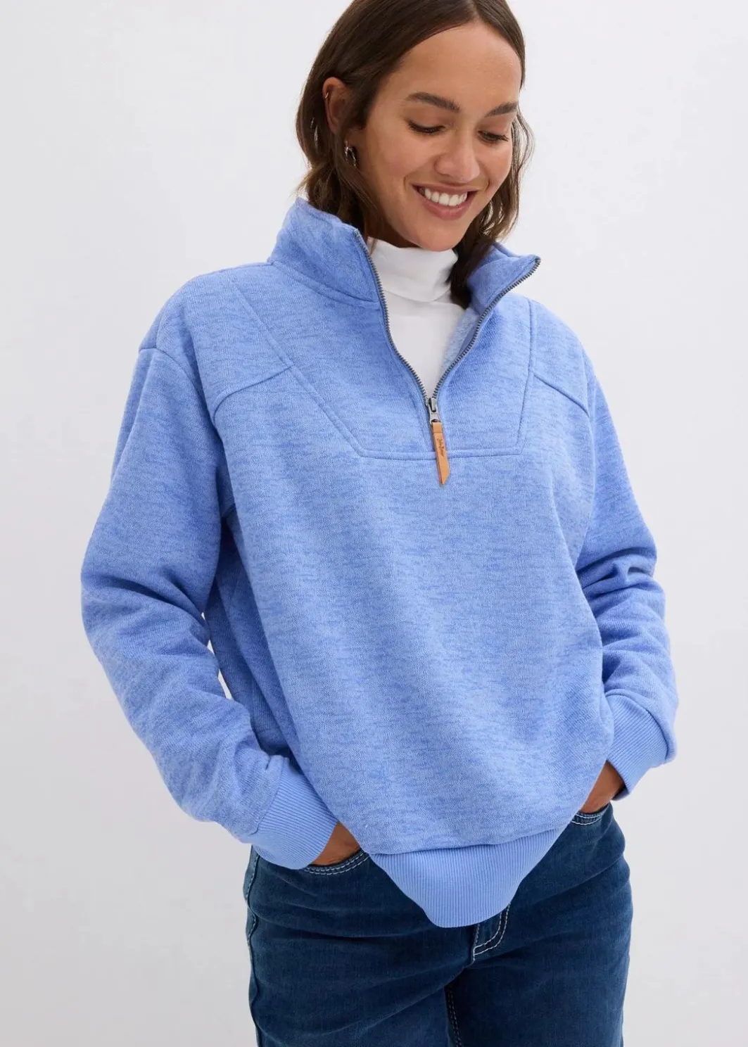 Best Super-Kuschel Long-Sweatshirt Damen Bekleidung·Blusen & Tuniken|Sweat