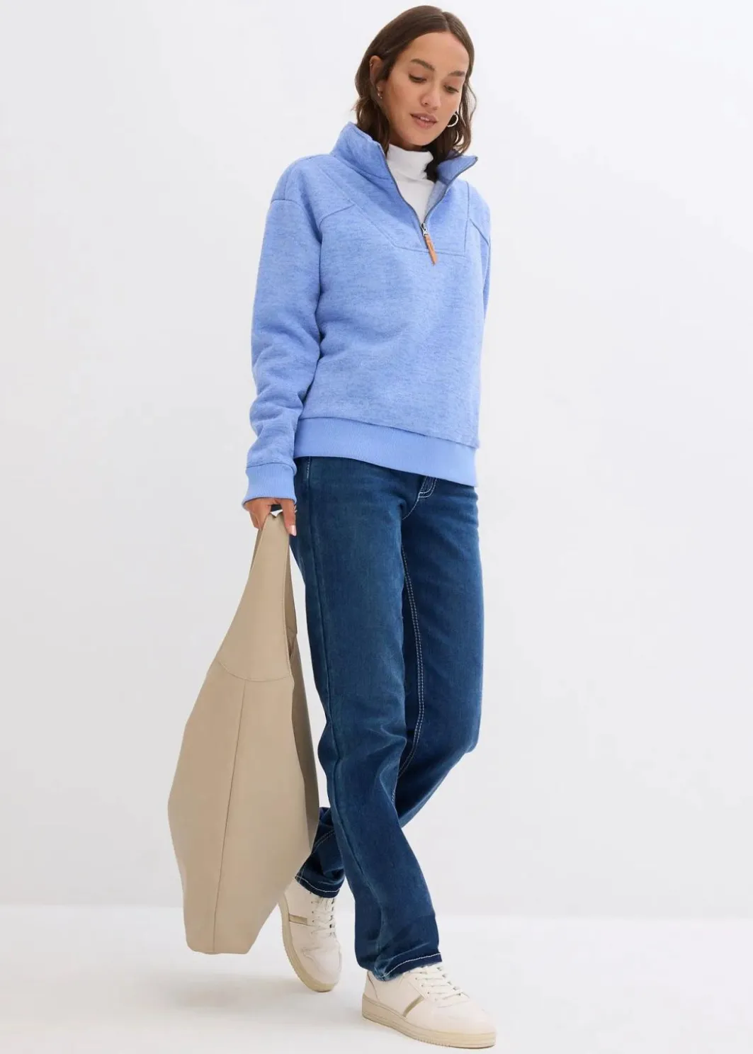 Best Super-Kuschel Long-Sweatshirt Damen Bekleidung·Blusen & Tuniken|Sweat