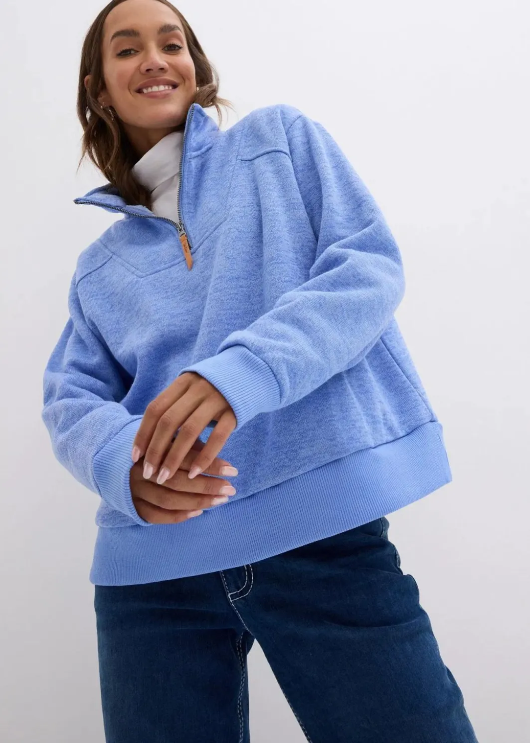 Best Super-Kuschel Long-Sweatshirt Damen Bekleidung·Blusen & Tuniken|Sweat