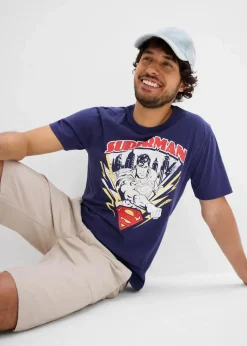 Herren DC_Universe Shirts & Polos|Große Größen|Superman T-Shirt aus reiner Baumwolle