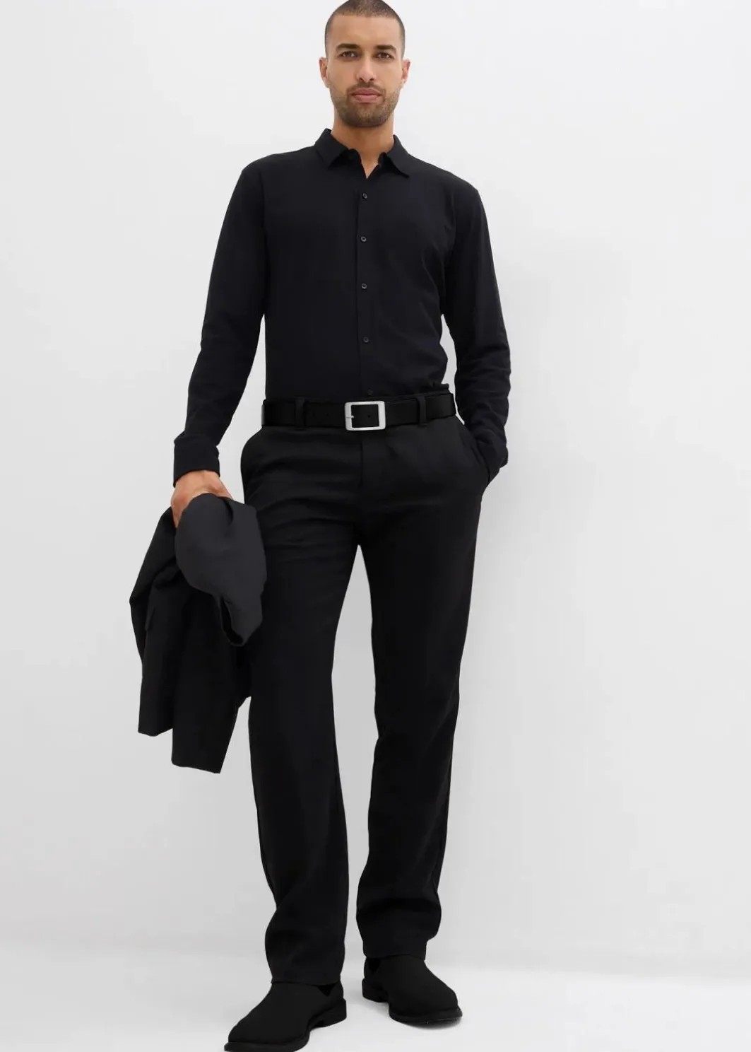 Herren bonprix Große Größen|Hemden|Super-Stretchhemd aus Baumwoll-Piqué, Slim Fit