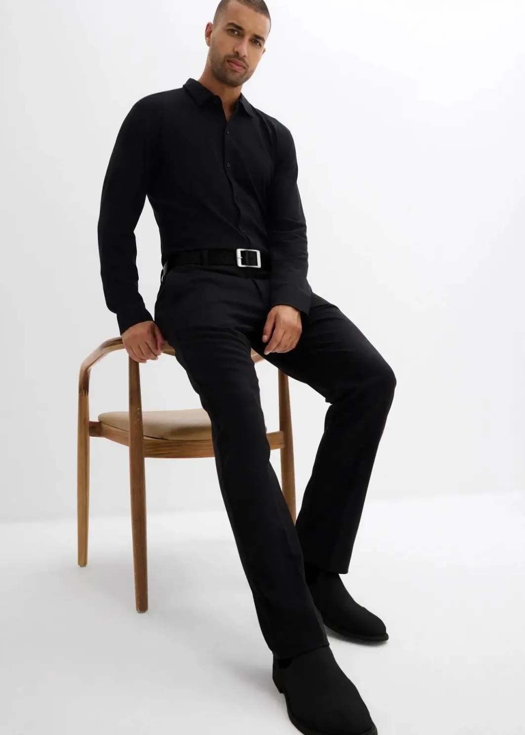 Herren bonprix Große Größen|Hemden|Super-Stretchhemd aus Baumwoll-Piqué, Slim Fit