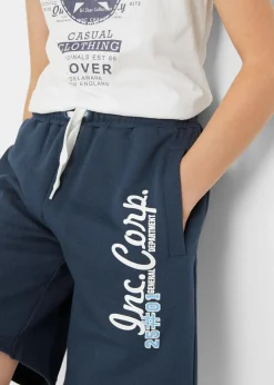 Kinder bonprix Jungen 9-16 Jahre·Shorts|Jungen 2-8 Jahre·Nachhaltigere Materialien|Sweat-Bermuda aus reiner Bio-Baumwolle