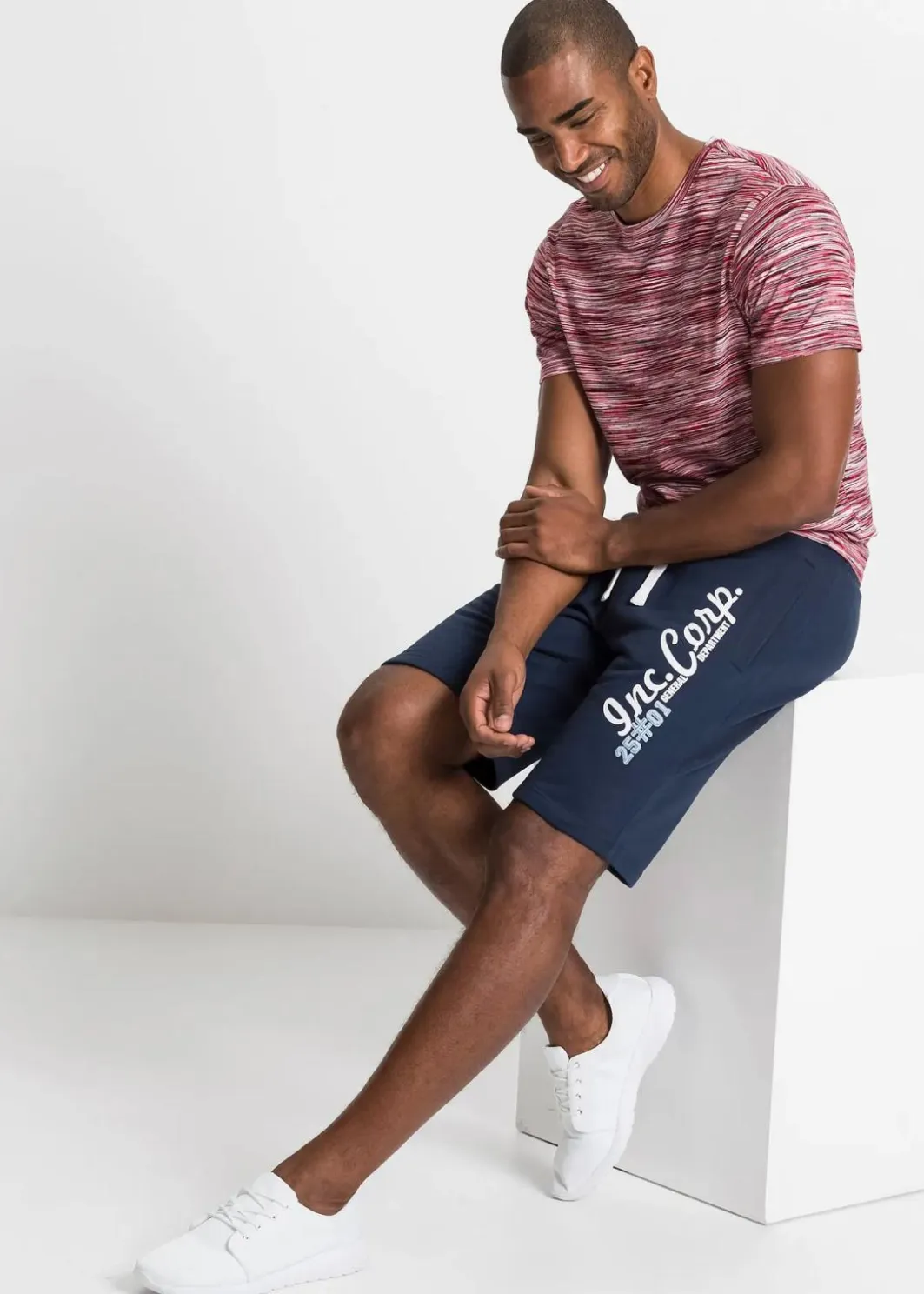 Herren bonprix Sweat|Hosen|Sweat-Bermuda aus reiner Baumwolle