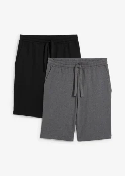 Outlet Sweat-Bermuda (2er Pack) Herren Große Größen|Shorts
