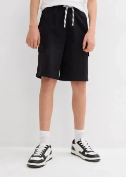 Kinder bonprix Jungen 9-16 Jahre·Shorts|Jungen 2-8 Jahre·Nachhaltigere Materialien|Sweat-Bermuda mit Cargotaschen aus reiner Bio-Baumwolle