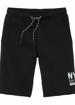 Best Sweat-Bermuda mit offenen Kanten Herren Shorts|Sportbekleidung