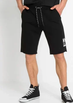 Best Sweat-Bermuda mit offenen Kanten Herren Shorts|Sportbekleidung