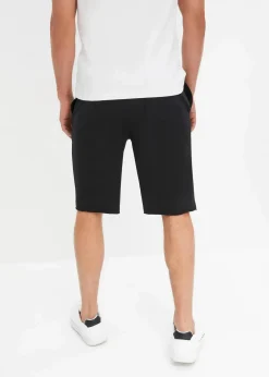 Herren bonprix Große Größen|Shorts|Sweat-Bermuda mit offenen Kanten aus reiner Bio Baumwolle, Loose Fit
