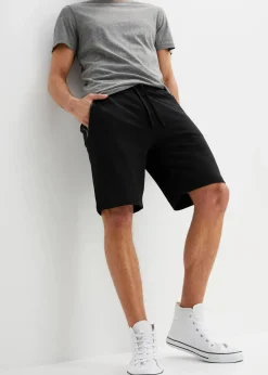 Clearance Sweat-Bermuda mit praktischen Reißverschlusstaschen Herren Shorts|Basics