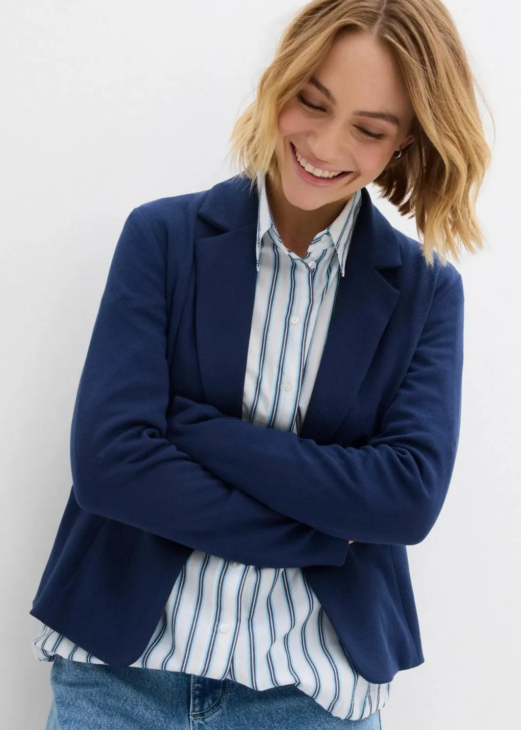 Hot Sweatblazer mit fließender Viskose Damen Sweat|Blazer