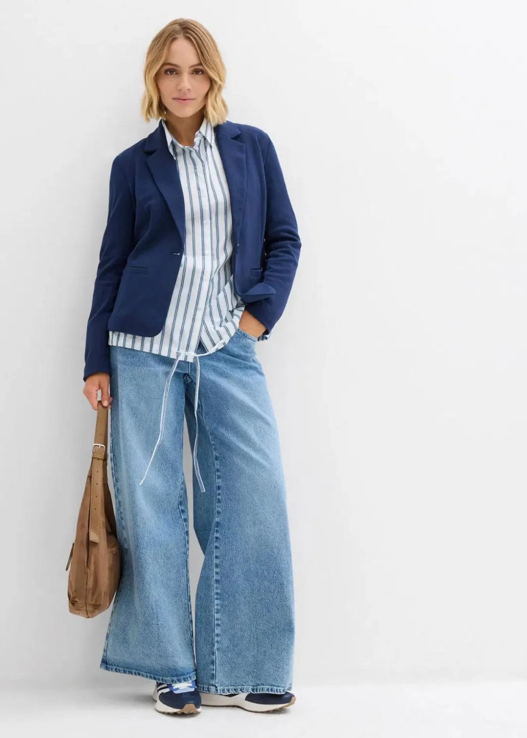 Hot Sweatblazer mit fließender Viskose Damen Sweat|Blazer