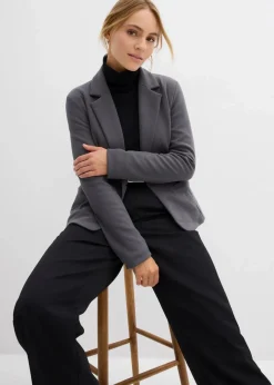 Best Sweatblazer mit fließender Viskose Damen Bekleidung·Basics|Bekleidung·Blusen & Tuniken