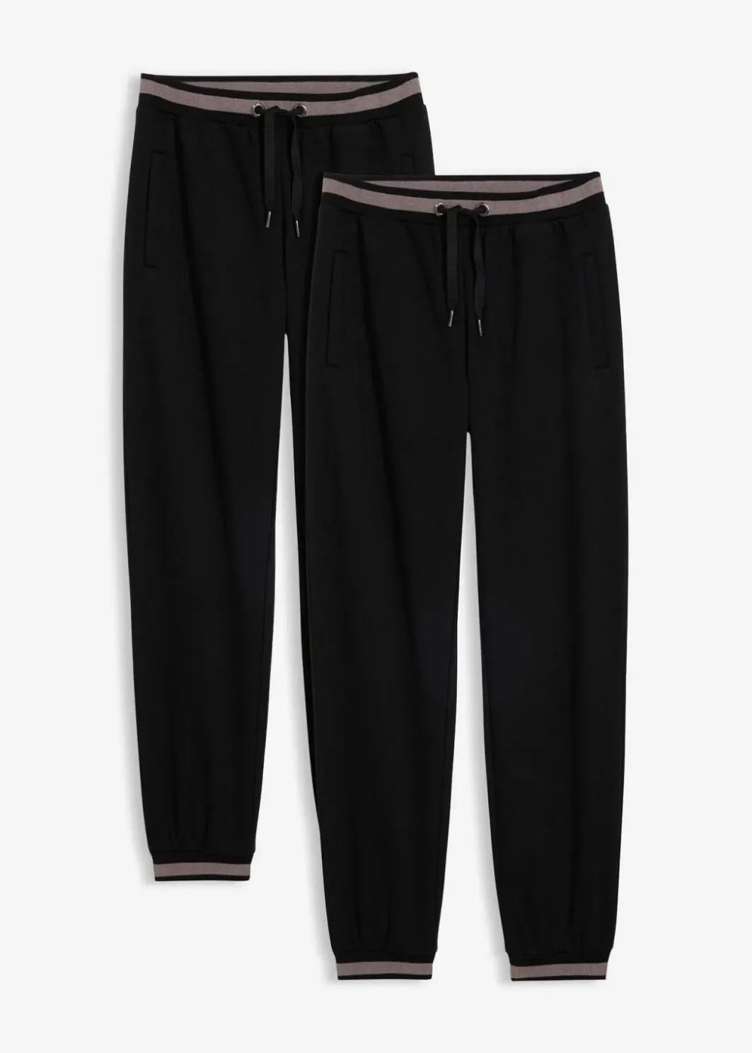 Damen bonprix Bekleidung·Blusen & Tuniken|Bekleidung·Kleider|Sweathose aus Baumwoll-Mix, 2er Pack