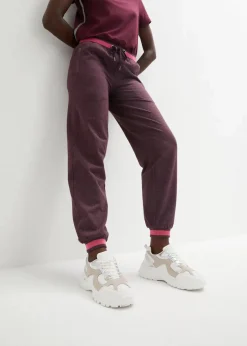 Online Sweathose aus Baumwoll-Mix, 2er Pack Damen Hosen|Sweat