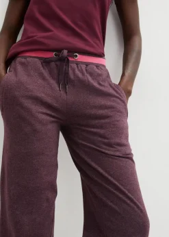 Online Sweathose aus Baumwoll-Mix, 2er Pack Damen Hosen|Sweat