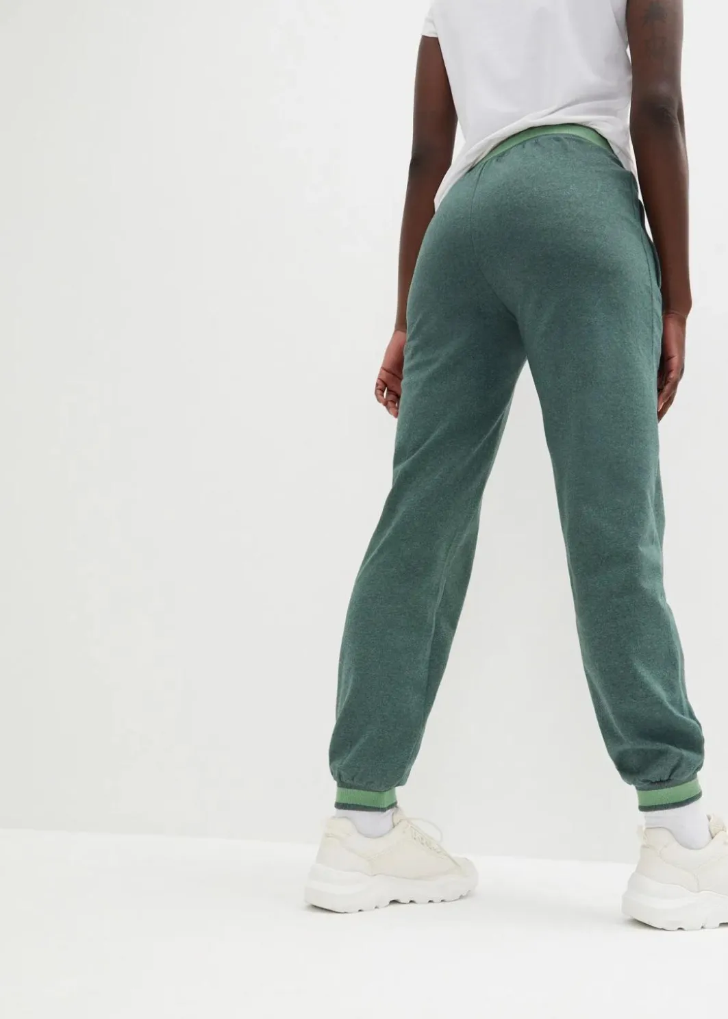 Damen bonprix Hosen|Sweat|Sweathose aus Baumwoll-Mix, 2er Pack