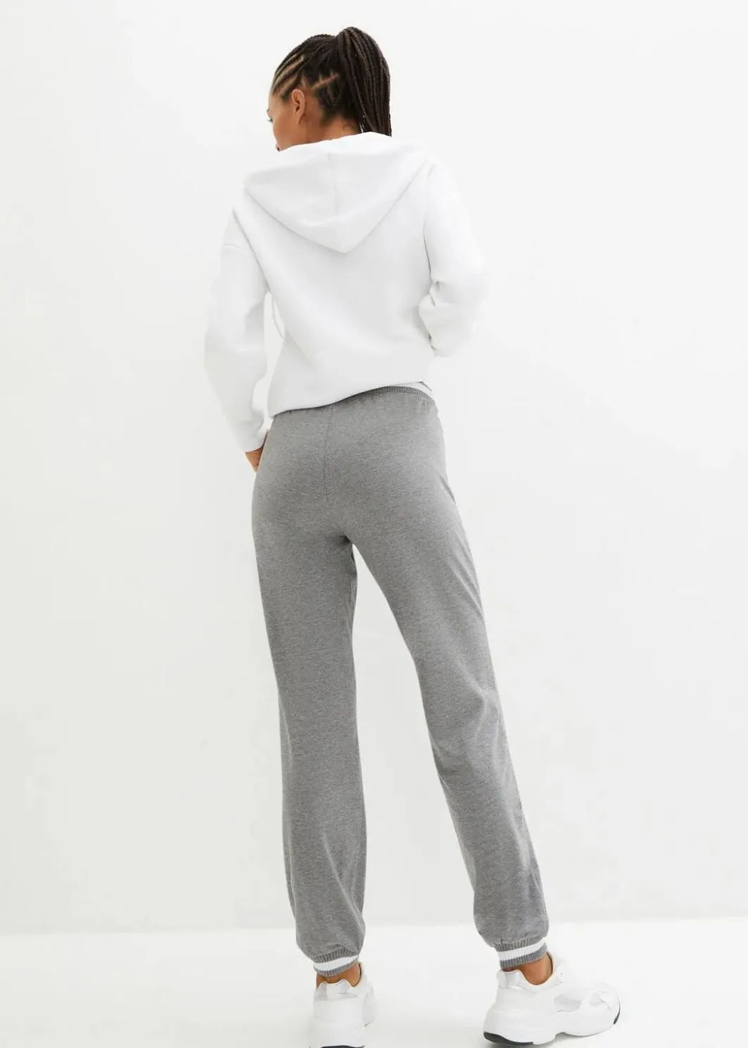 Damen bonprix Hosen|Sweat|Sweathose aus elastischem Baumwoll-Mix