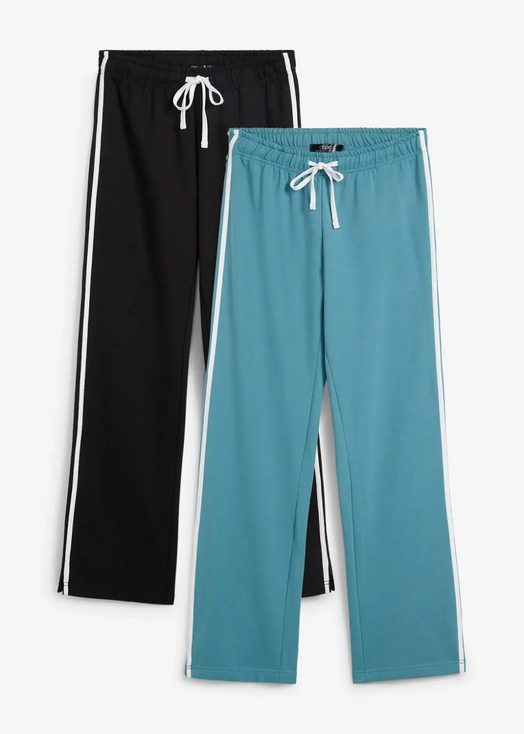 Damen bonprix Hosen|Sweat|Sweathose aus reiner schwerer Baumwolle (2er-Pack )