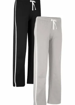 Damen bonprix Hosen|Sweat|Sweathose aus reiner schwerer Baumwolle (2er-Pack )