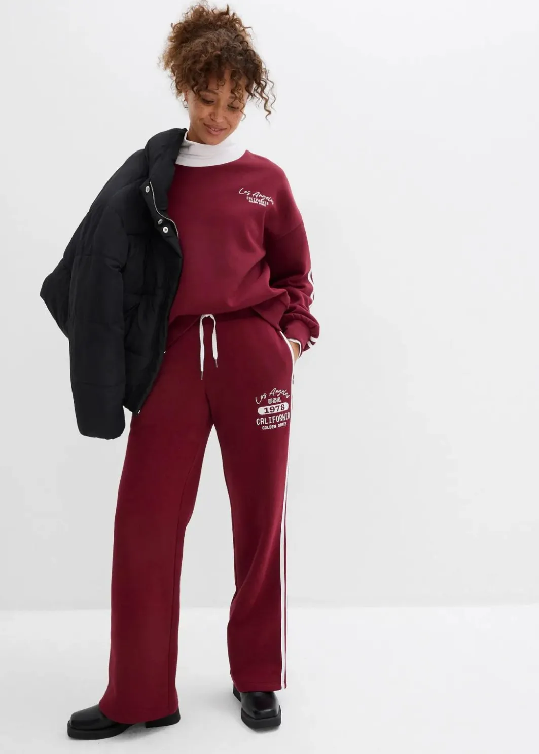 Damen bonprix Bekleidung·Blusen & Tuniken|Bekleidung·Kleider|Sweathose aus weichem Baumwoll-Mix