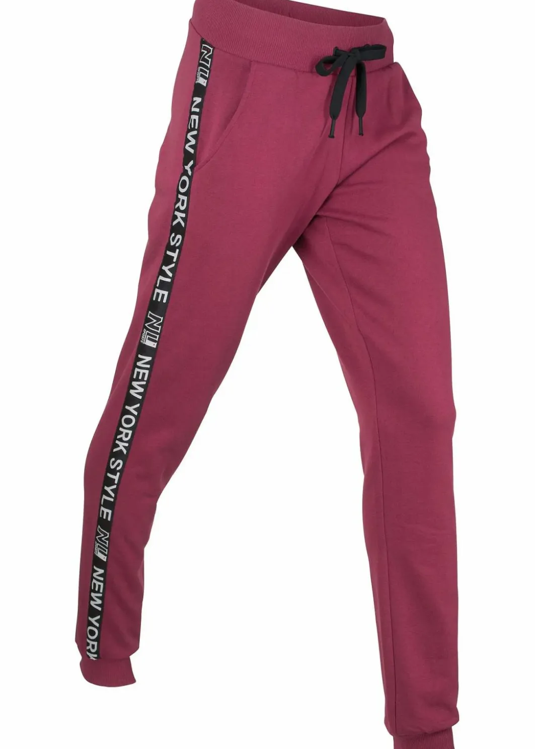 Hot Sweathose mit Bündchen und Statement-Druck Damen Hosen|Sweat