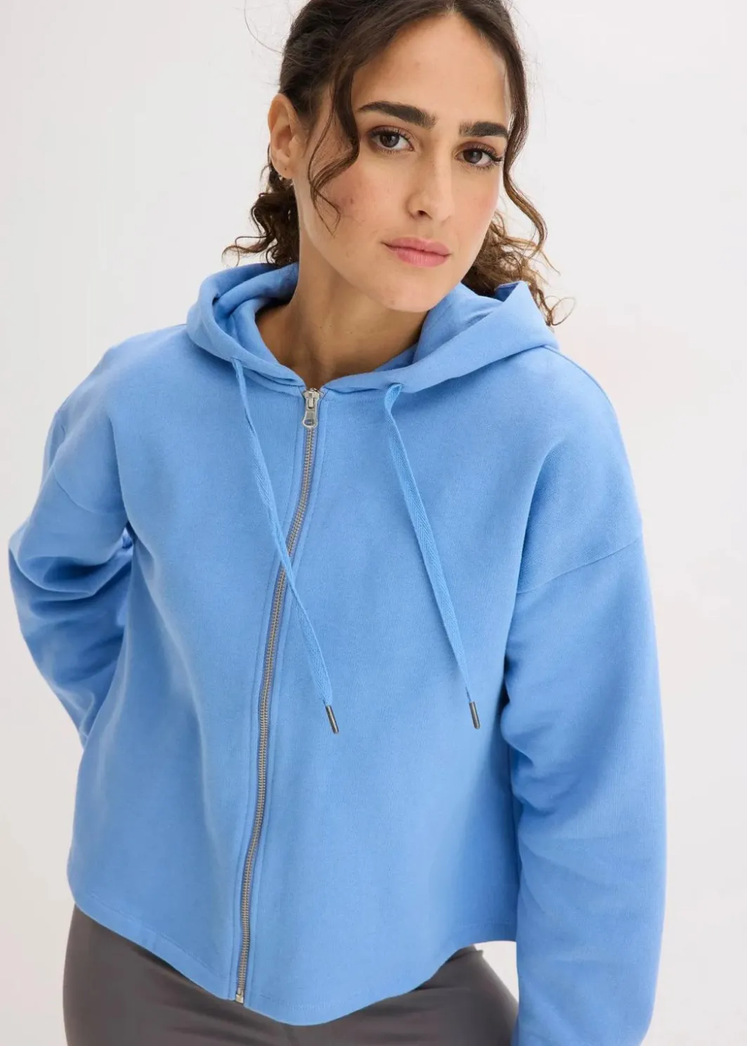 Damen bonprix Bekleidung·Röcke|Bekleidung·Blusen & Tuniken|Sweatjacke aus reiner Bio-Baumwolle