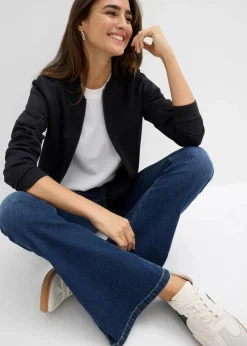 Damen bonprix Bekleidung·Röcke|Bekleidung·Blusen & Tuniken|Sweatjacke aus Scuba mit Reißverschluss