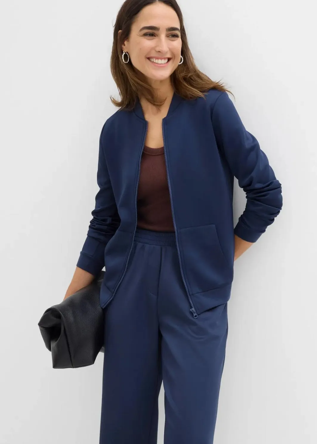New Sweatjacke aus Scuba mit Reißverschluss Damen Nachhaltigere Materialien|Sweat