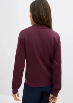 Damen bonprix Nachhaltigere Materialien|Sweat|Sweatjacke aus Scuba mit Reißverschluss