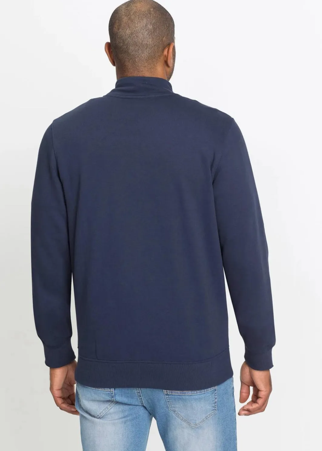 Herren bonprix Große Größen|Basics|Sweatjacke mit Stehkragen