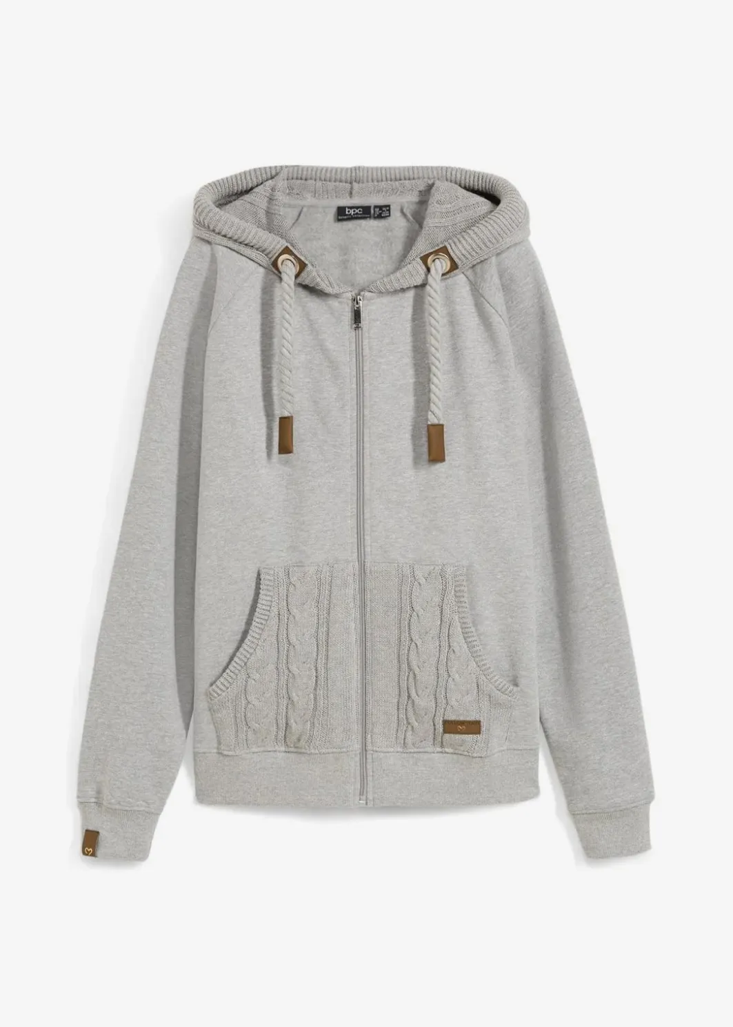Sweatjacke mit Strickkapuze und Tasche Damen Bekleidung·Blusen & Tuniken|Nachhaltigere Materialien