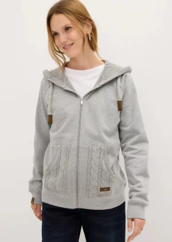 Sweatjacke mit Strickkapuze und Tasche Damen Bekleidung·Blusen & Tuniken|Nachhaltigere Materialien