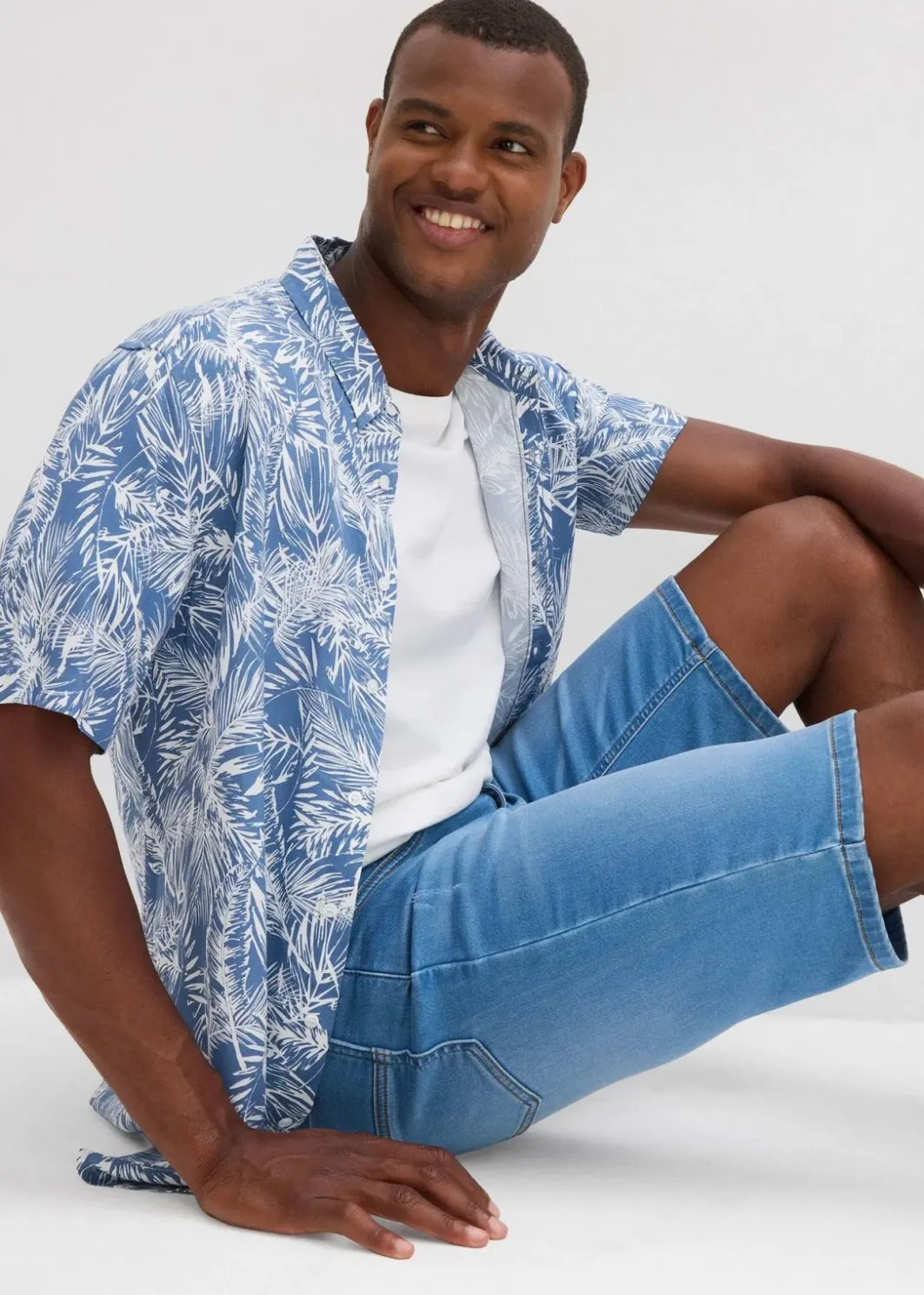 Herren bonprix Jeans|Shorts|Sweat-Jeans-Bermuda m. Komfortschnitt, Regular Fit