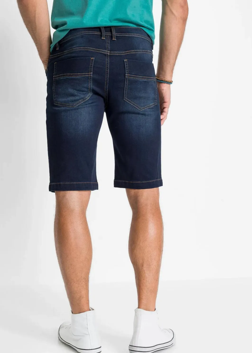 Herren bonprix Große Größen|Shorts|Sweat-Jeans-Bermuda m. Komfortschnitt, Regular Fit