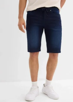Herren bonprix Große Größen|Shorts|Sweat-Jeans-Bermuda mit Komfortbund, Regular Fit (2er Pack)
